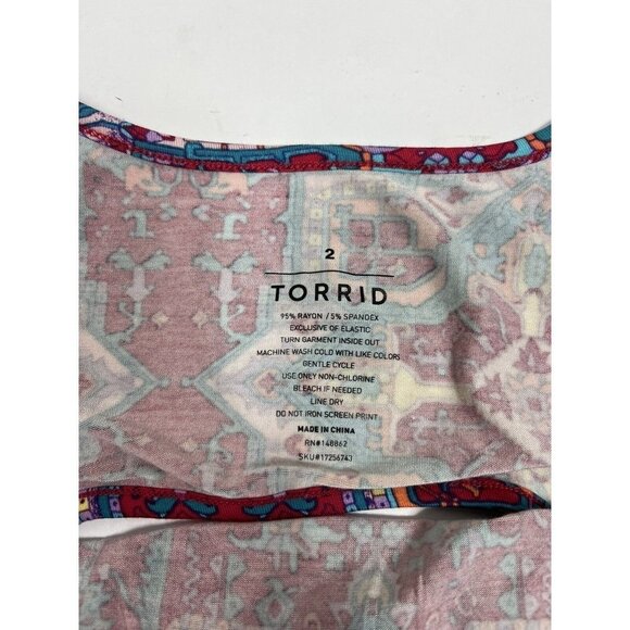 Torrid Dress Womens 2X Pink Sleeveless Maxi Smocked Adustable Straps - Picture 9 of 10